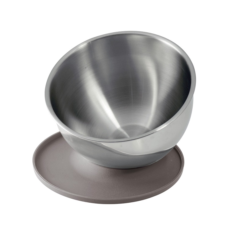Bol cul de poule en inox avec couvercle 24 cm - gobel