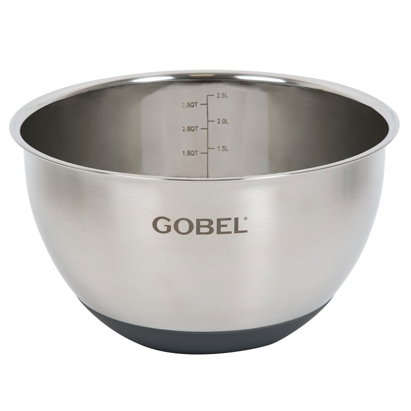 Bol cul de poule en inox dessous silicone 20 cm - gobel