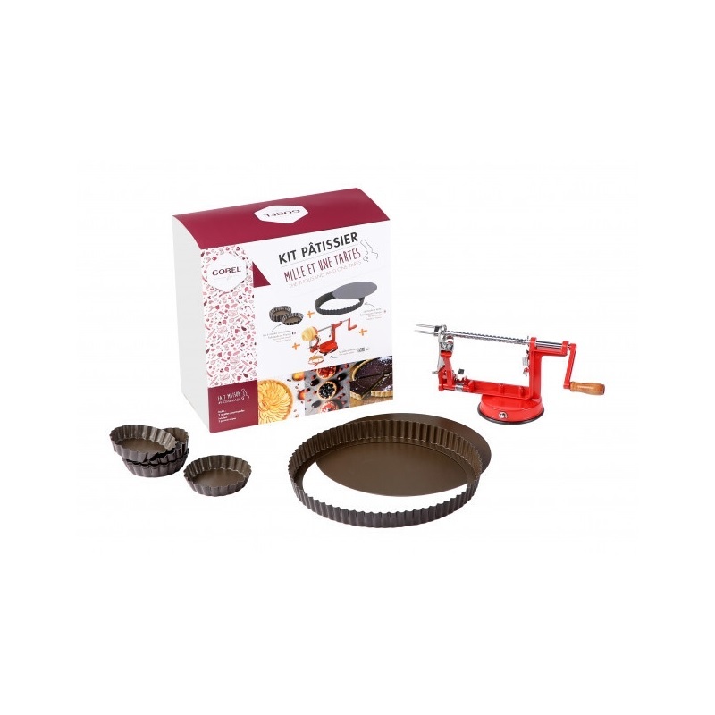 Kit 1001 tartes, 1 moule a tarte, 6 tartelettes, 1 pele pommes - gobel