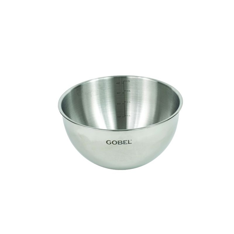 Bol cul de poule en inox fond rond 24 cm - gobel