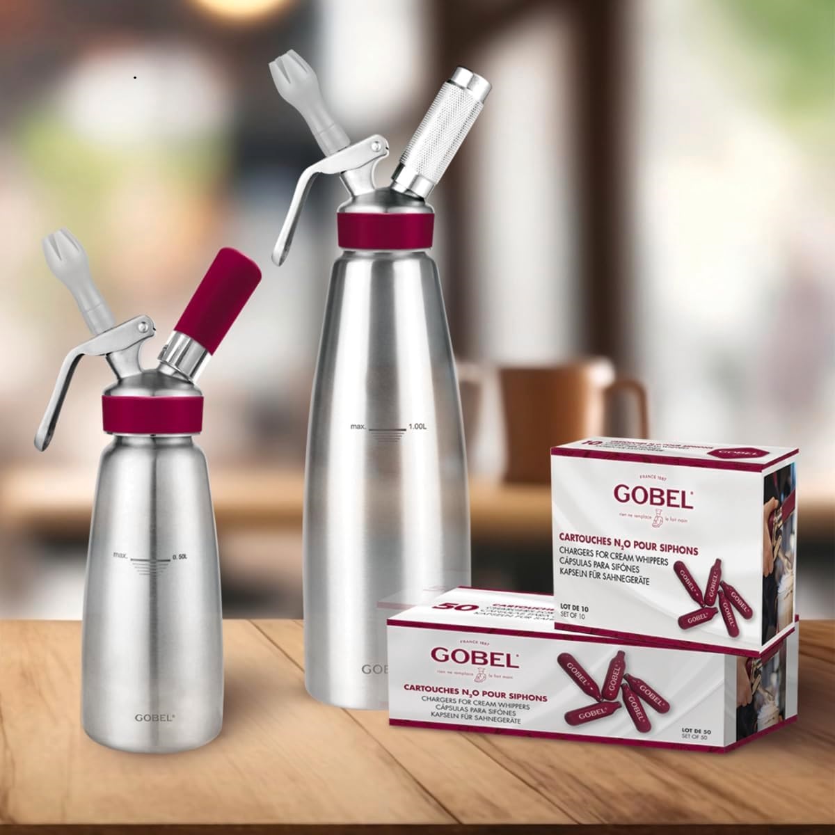 Lot de 10 cartouches co2 gaz siphon à chantilly 8 g - kayser 