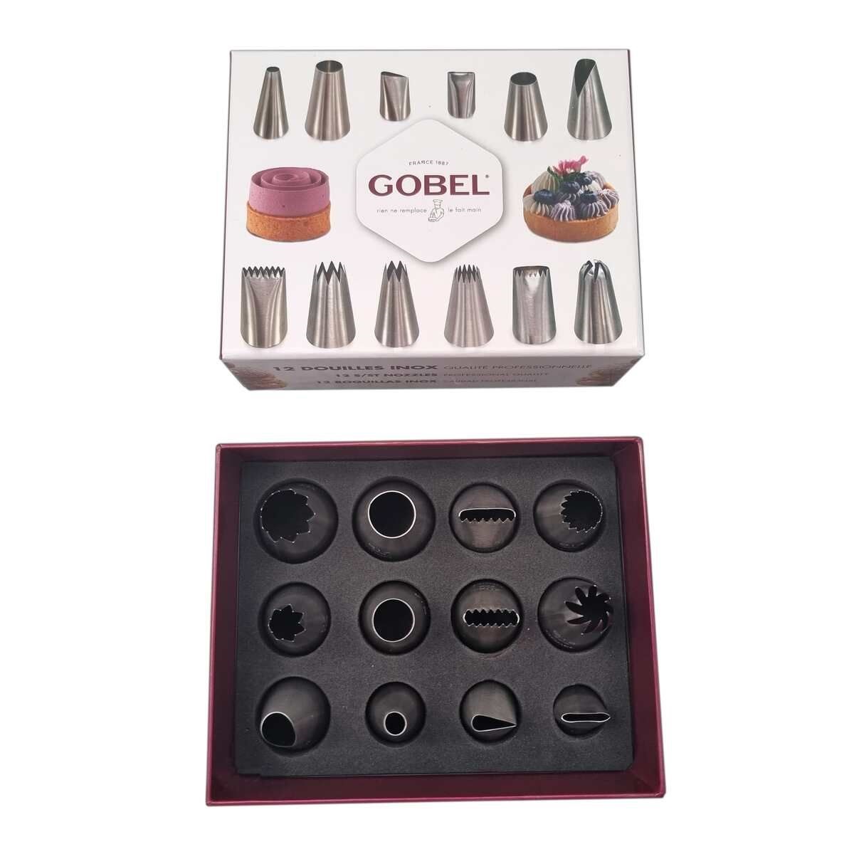 Boite de 12 douilles à pâtisserie professionnelles en inox - le tellier