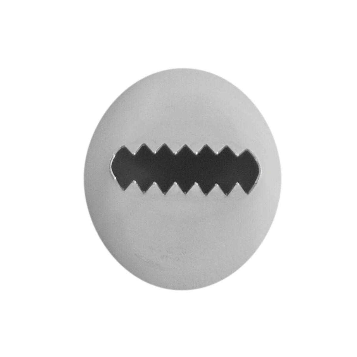 Douille à pâtisserie à bûche cannelée - inox - 20 x 3 mm - 6 dents - gobel