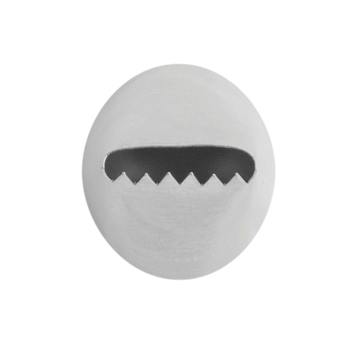 Douille à pâtisserie à bûche cannelée et lisse - inox - 20 x 5 mm - 6 dents - gobel