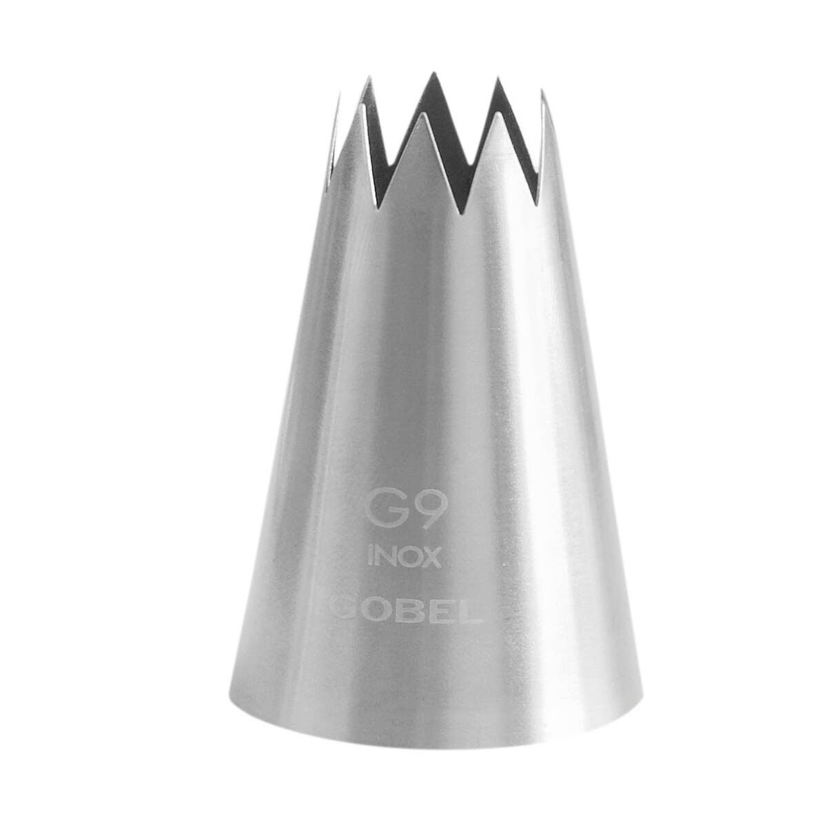 Douille à pâtisserie cannelée - inox - 9 dents - ø 19 mm - gobel