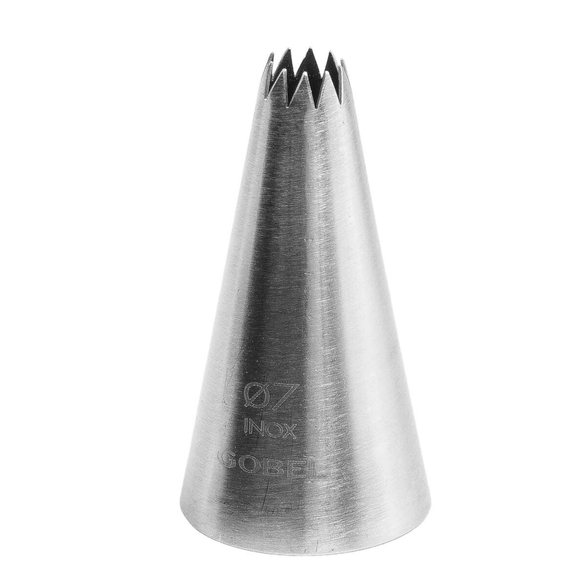Douille à pâtisserie à petits fours - inox - 10 dents - ø 7 mm - gobel