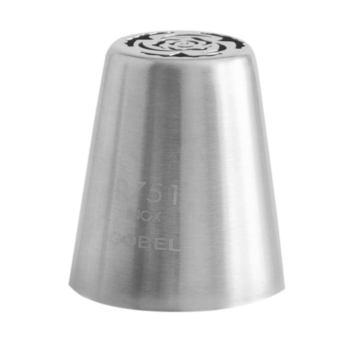 Douille à pâtisserie russe fleur rose r751 - inox - ø 25 mm - gobel