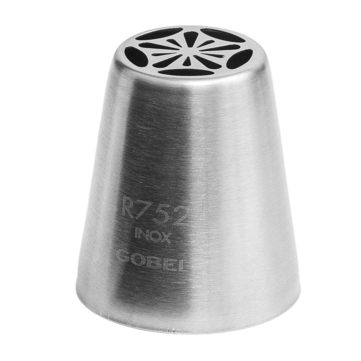 Douille à pâtisserie russe fleur r752 - inox - ø 25 mm - gobel