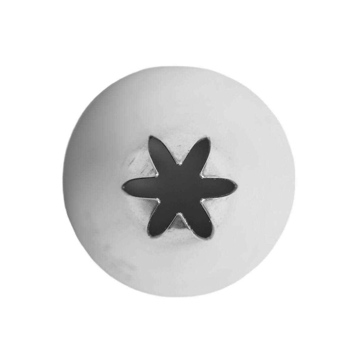 Douille à pâtisserie rose - inox - 6 dents - ø 12 mm - gobel