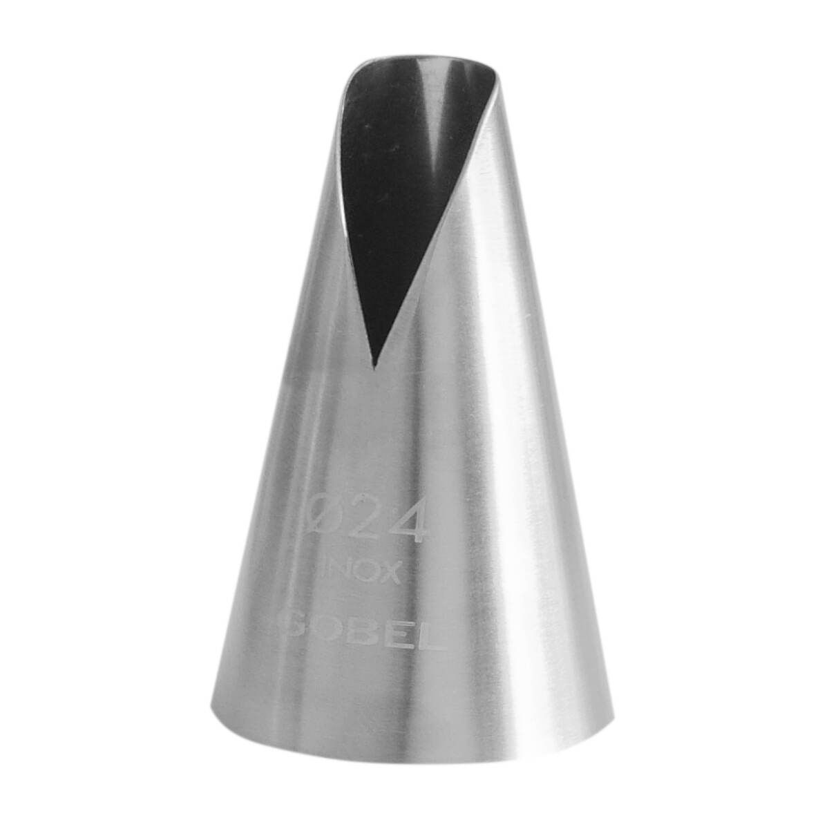 Douille à pâtisserie saint-honoré avec pan coupé - inox - ø 24 mm- gobel