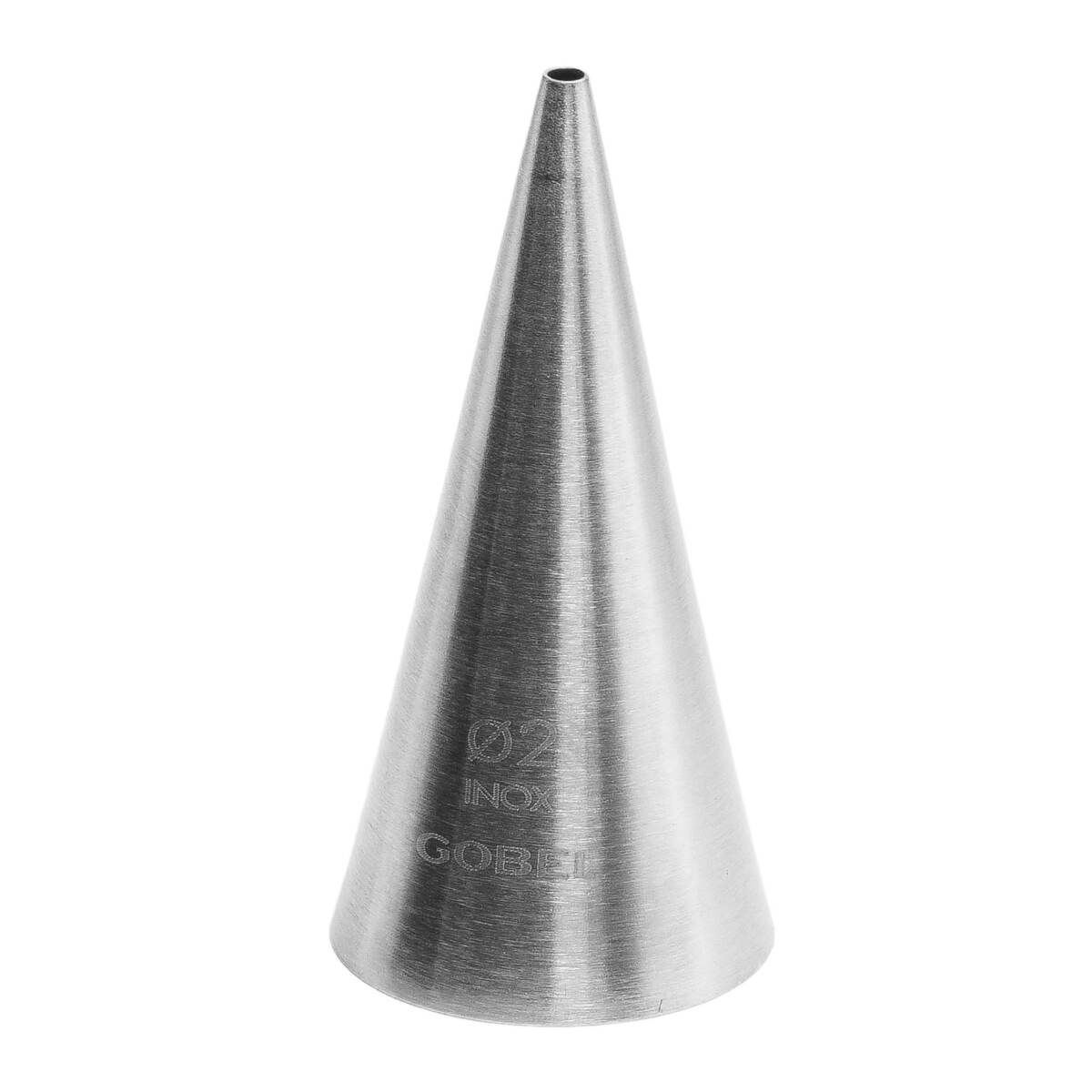 Douille à pâtisserie unie - inox - ø 2 mm- gobel