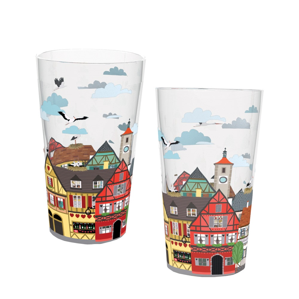Lot de 6 verres 30 cl ma belle alsace - moldeo