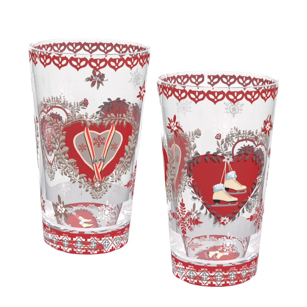 Lot de 6 verres 30 cl coeur des cîmes - moldeo