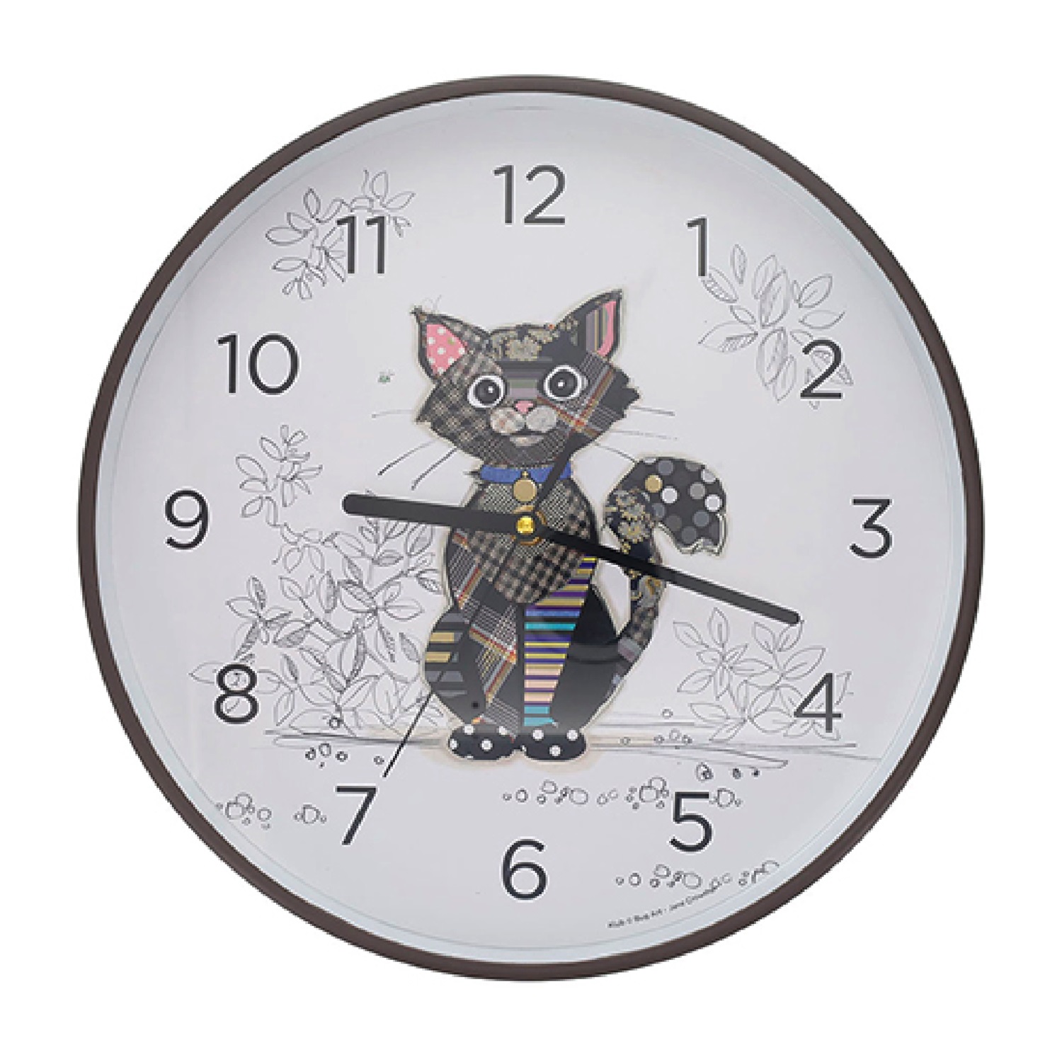 Horloge plastique 30 kook chat noir - kiub