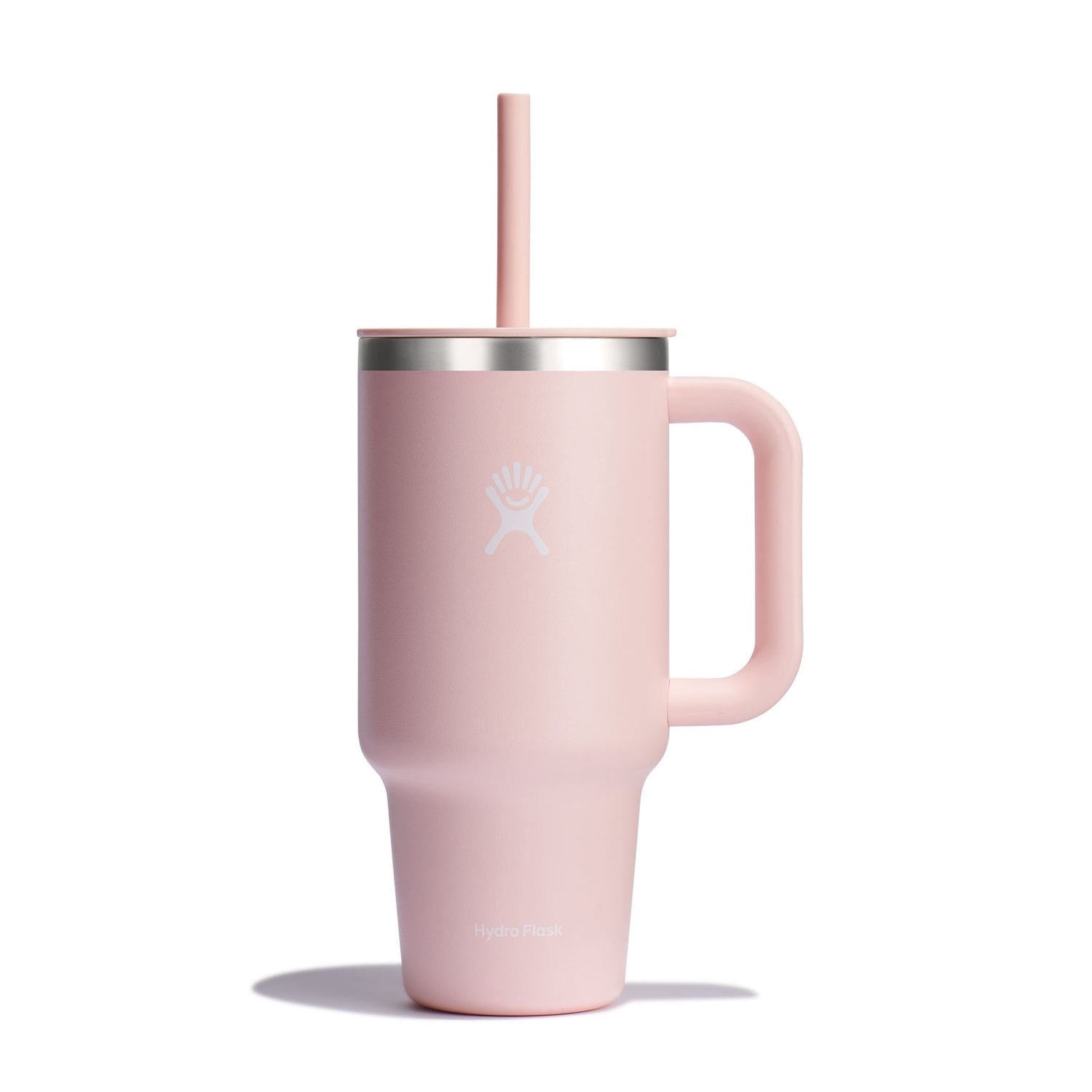 Gobelet isotherme xxl rose avec paille souple 940 ml s'adapte aux portes gobelets de nombreuses voitures - hydroflask