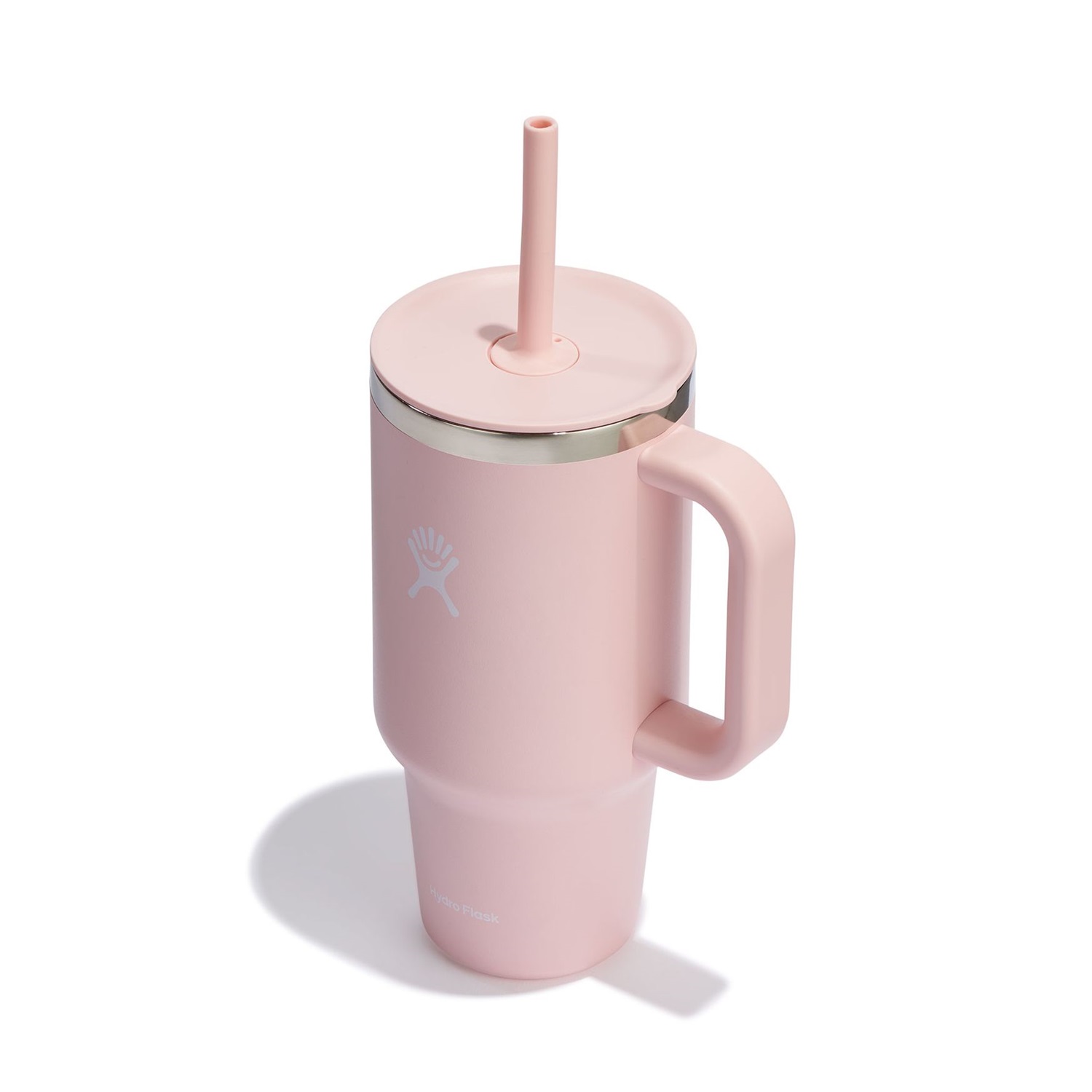 Gobelet isotherme xxl rose avec paille souple 940 ml s'adapte aux portes gobelets de nombreuses voitures - hydroflask