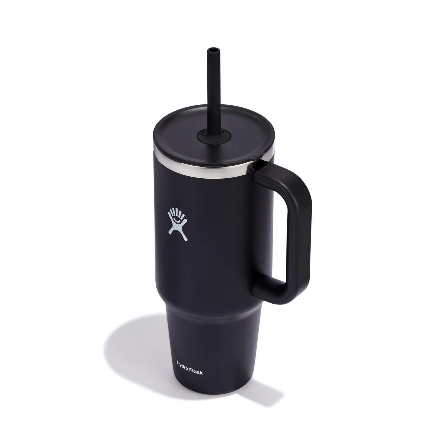 Gobelet isotherme xxl noir avec paille souple 1180ml s'adapte aux portes gobelets de nombreuses voitures - hydroflask