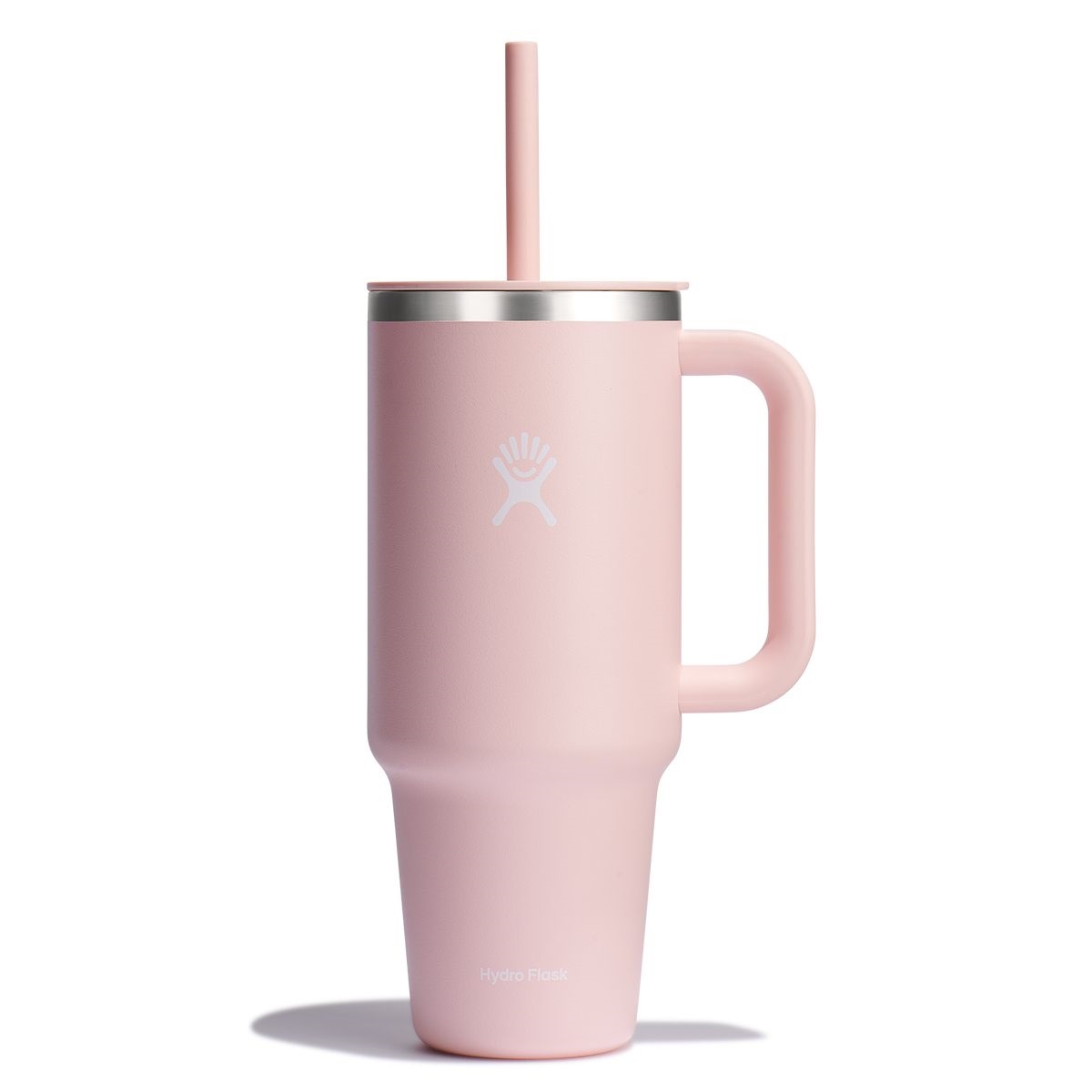 Gobelet isotherme xxl rose avec paille souple 1180ml s'adapte aux portes gobelets de nombreuses voitures - hydroflask