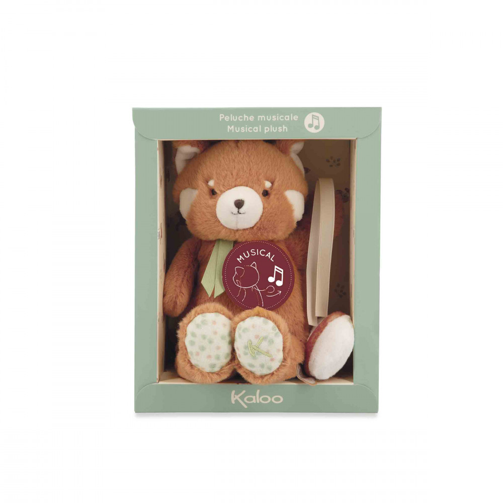 Peluche musicale panda roux 20 cm - kaloo