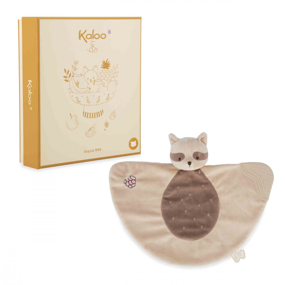 Doudou de dentition, raton laveur 23,5 cm - kaloo