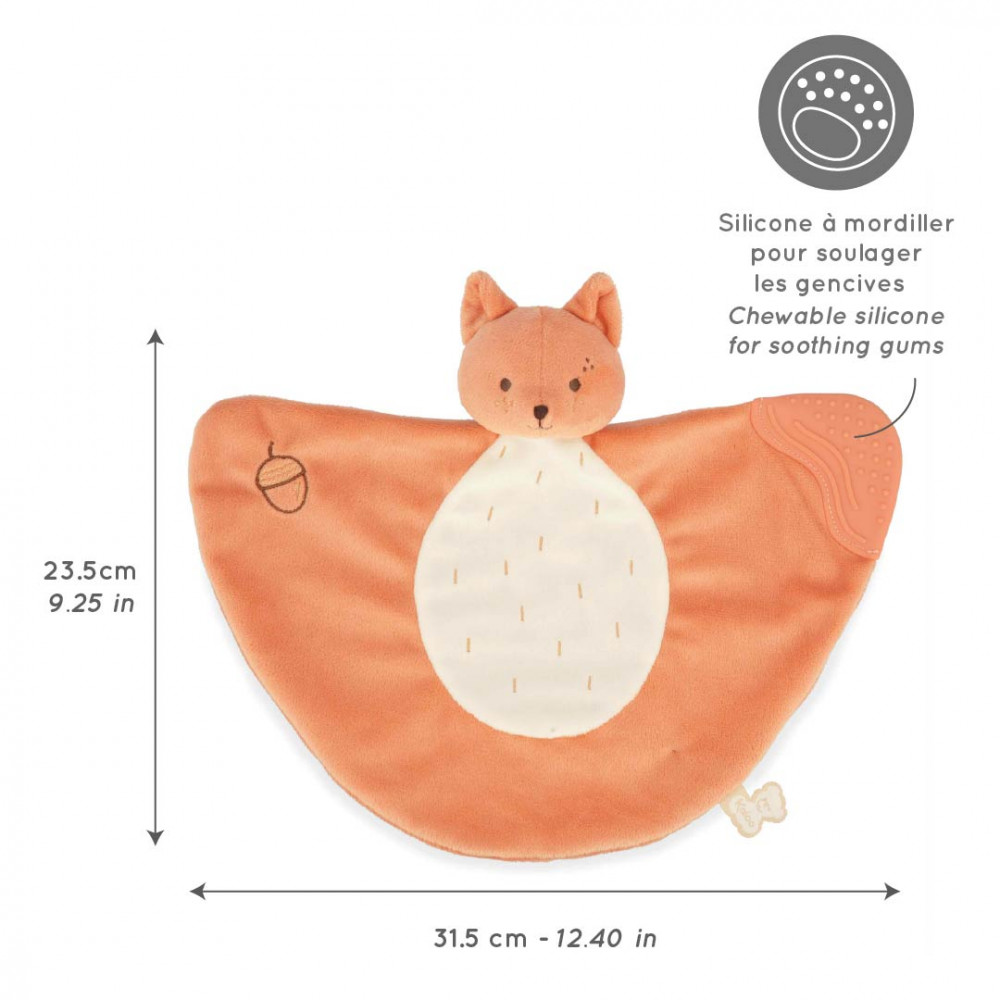 Doudou de dentition, écureuil 23,5 cm - kaloo