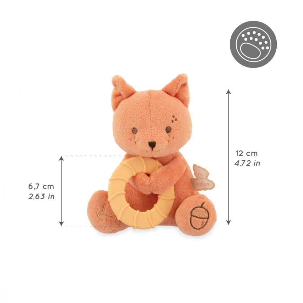 Peluche anneau de dentition ecureuil 14 cm - kaloo