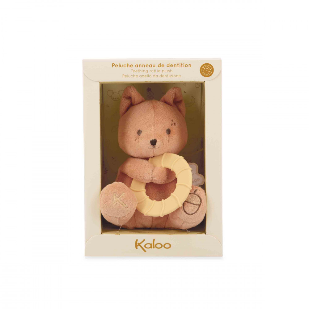 Peluche anneau de dentition ecureuil 14 cm - kaloo