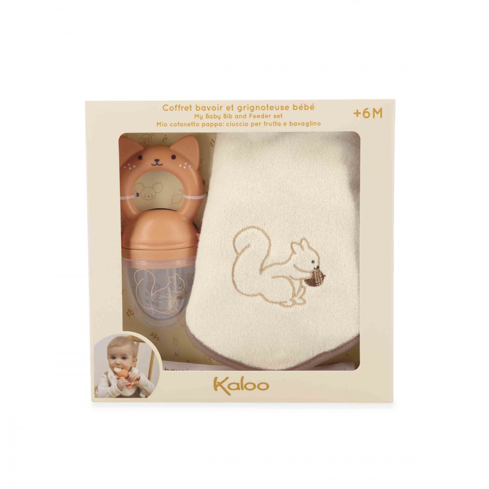 Coffret bavoir et grignoteuse pour bébé - kaloo