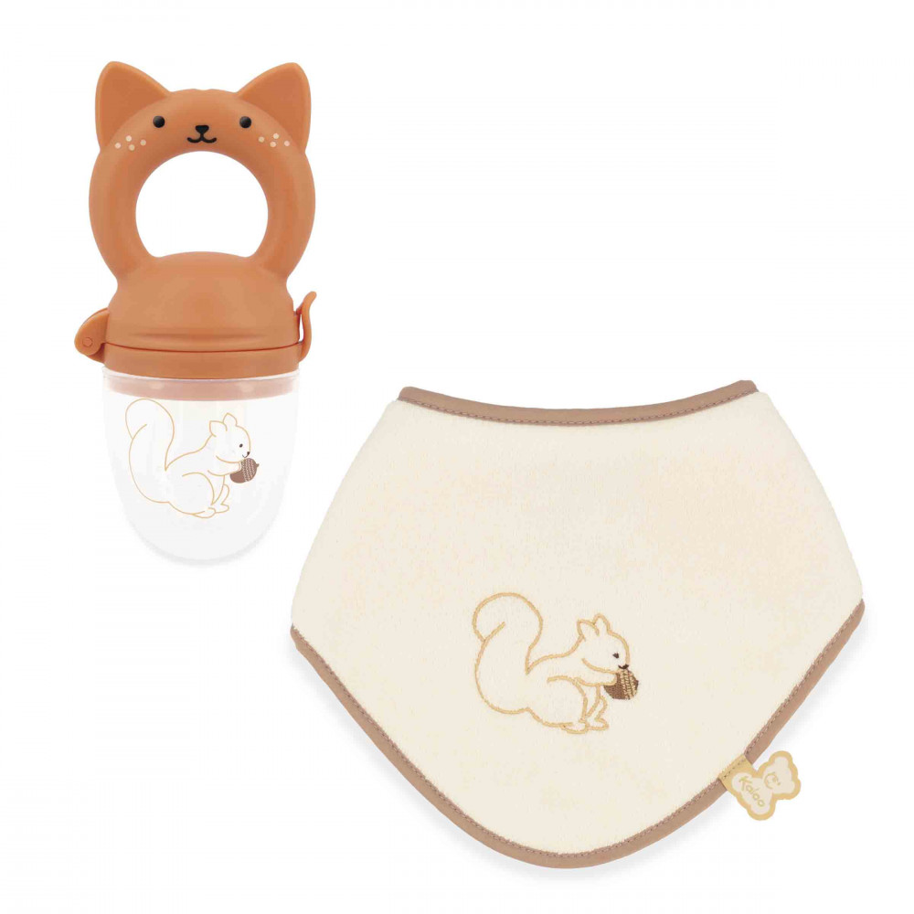 Coffret bavoir et grignoteuse pour bébé - kaloo