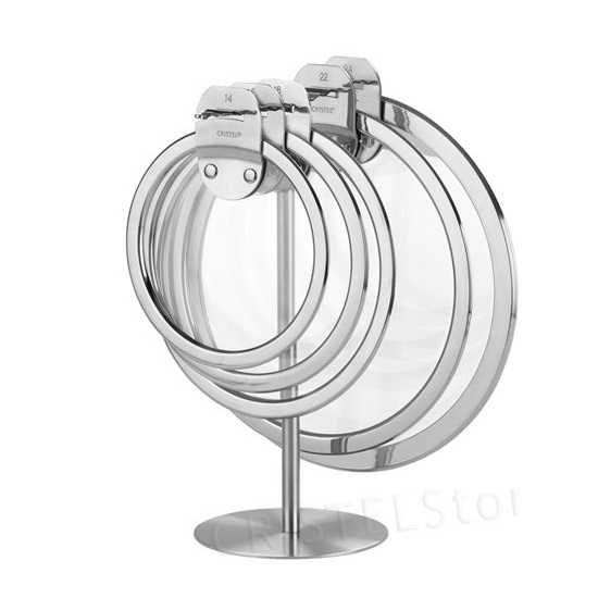 Couvercle plat en verre trempe 20 cm strate amovible - cristel
