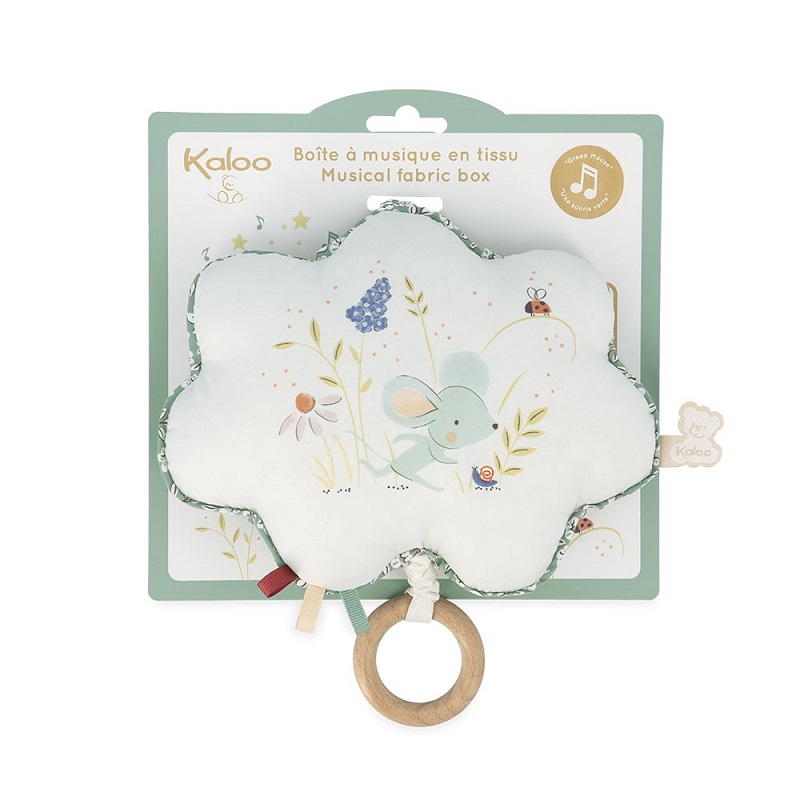 Coussin peluche musical une souris verte petites chansons - kaloo