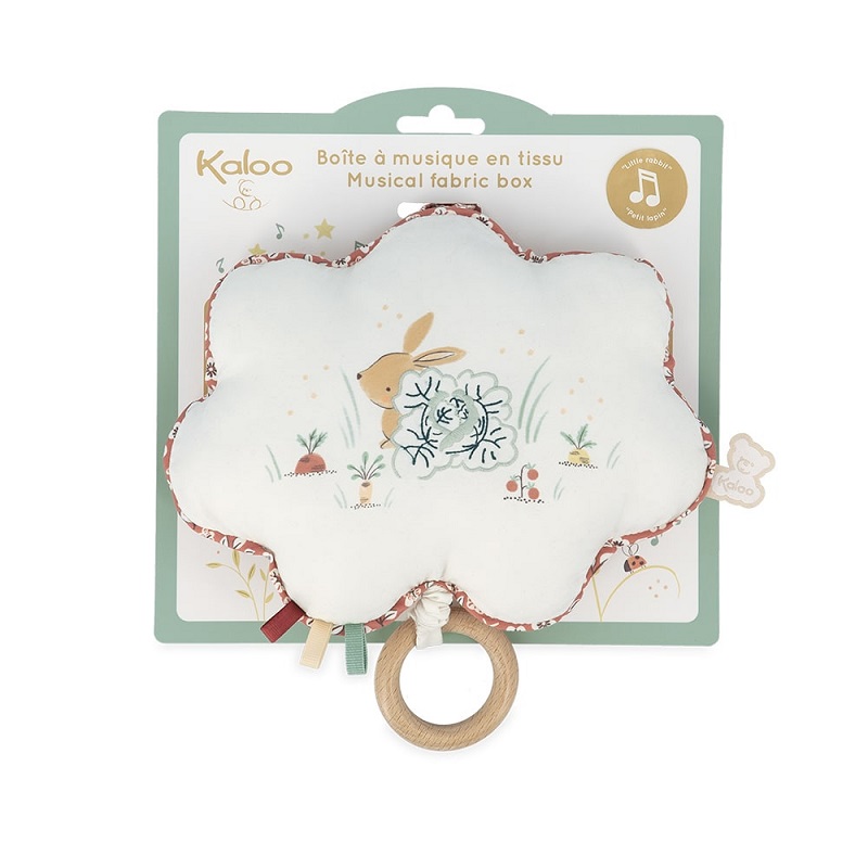 Coussin peluche musical mon petit lapin petites chansons - kaloo