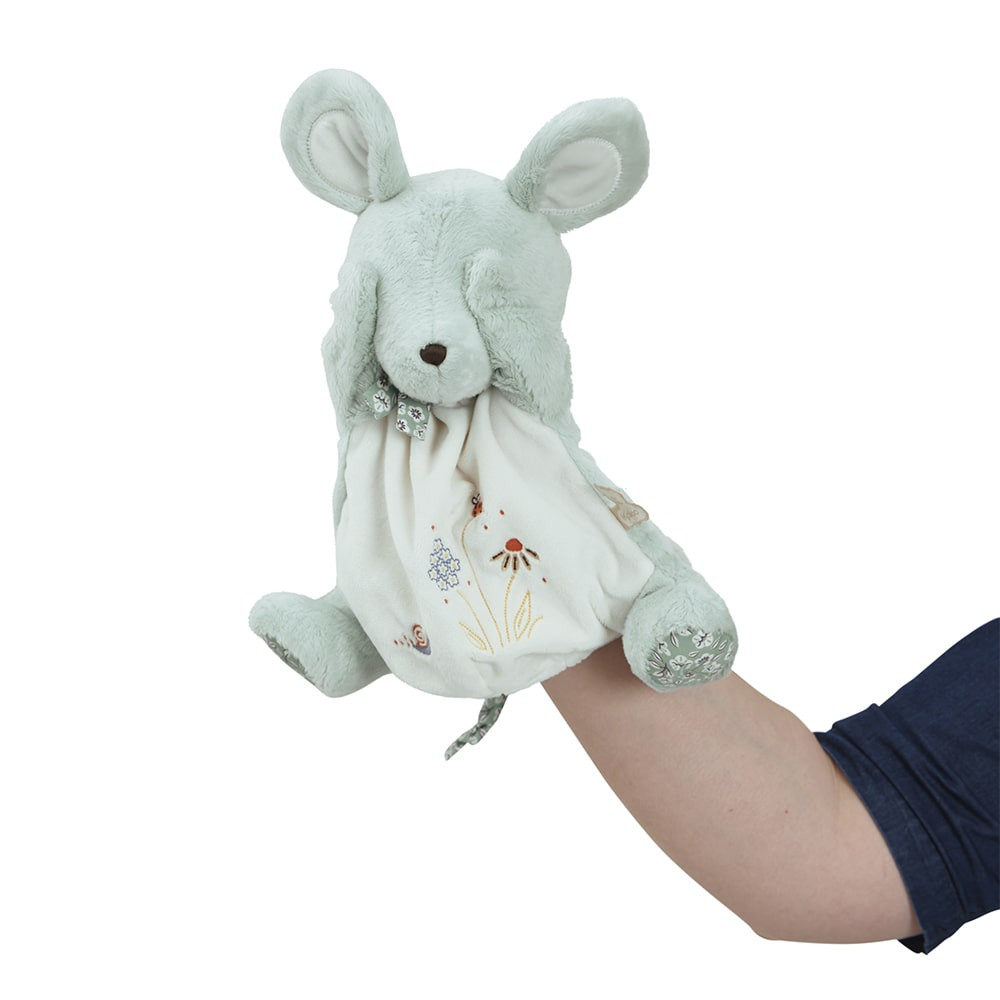 Doudou marionnette souris verte petites chansons - kaloo
