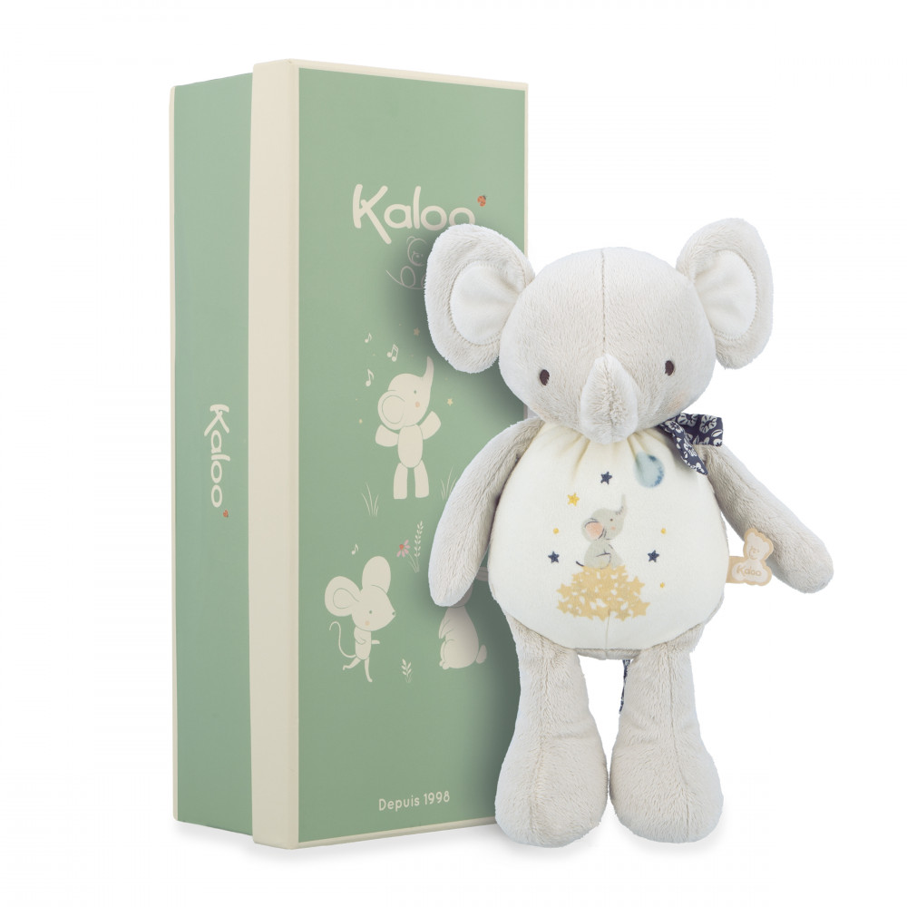 Peluche sonore eléphant 28 cm - kaloo