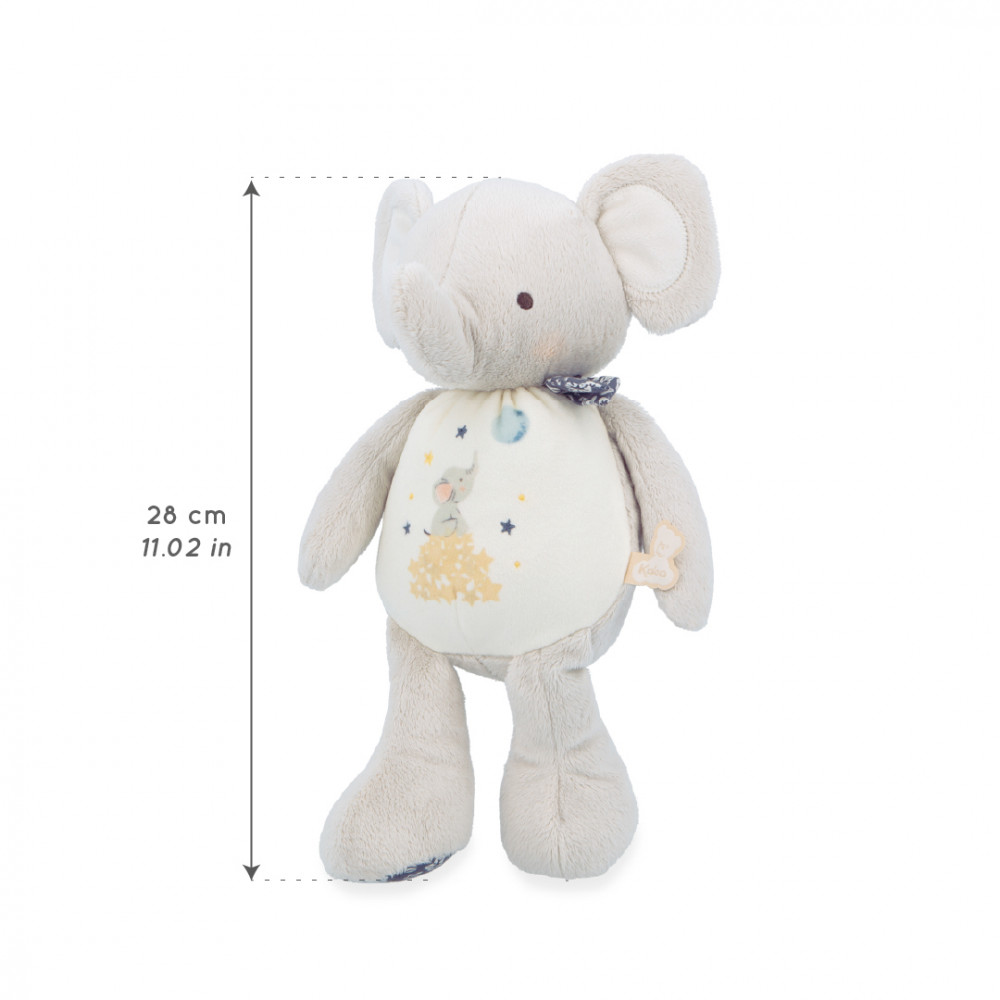 Peluche sonore eléphant 28 cm - kaloo