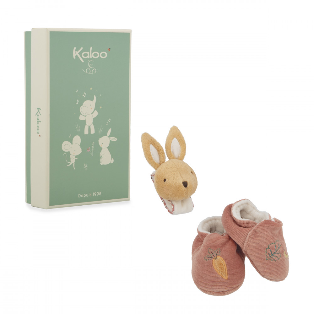 Coffret chaussons et bracelet sonores lapin - kaloo