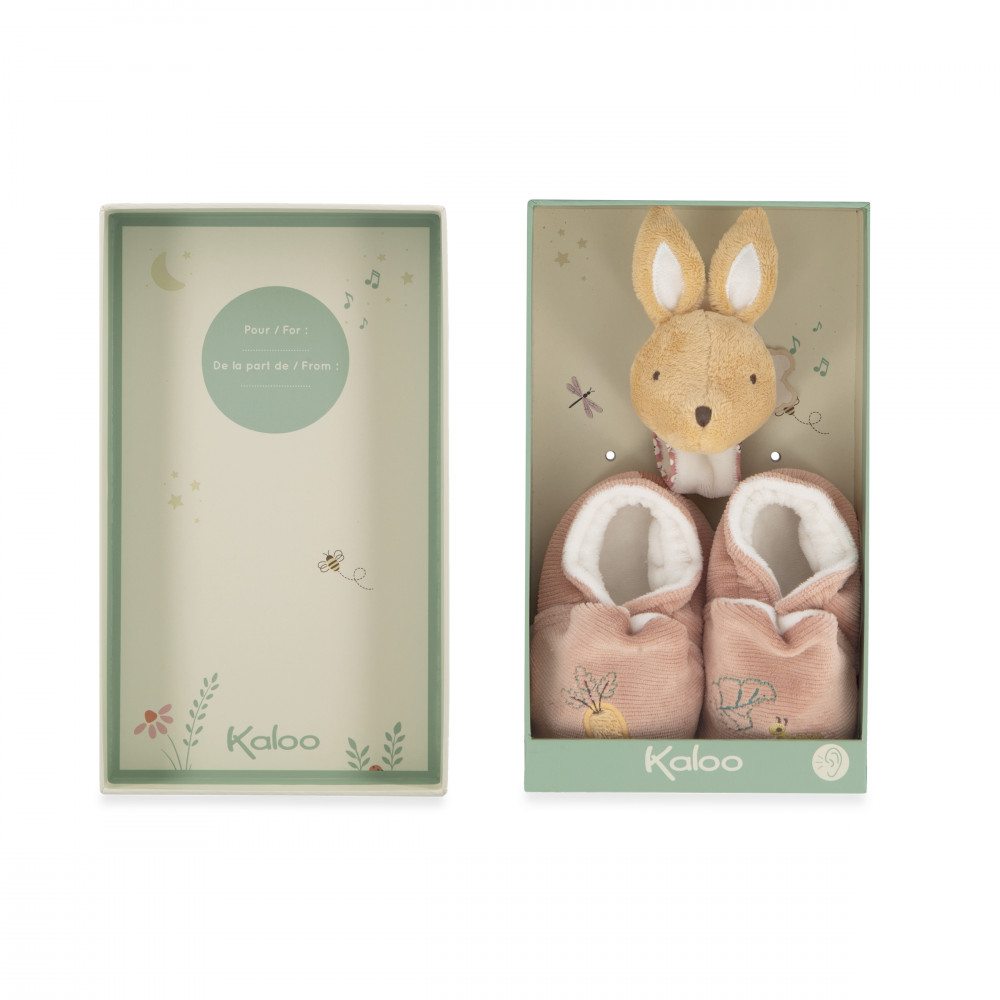 Coffret chaussons et bracelet sonores lapin - kaloo