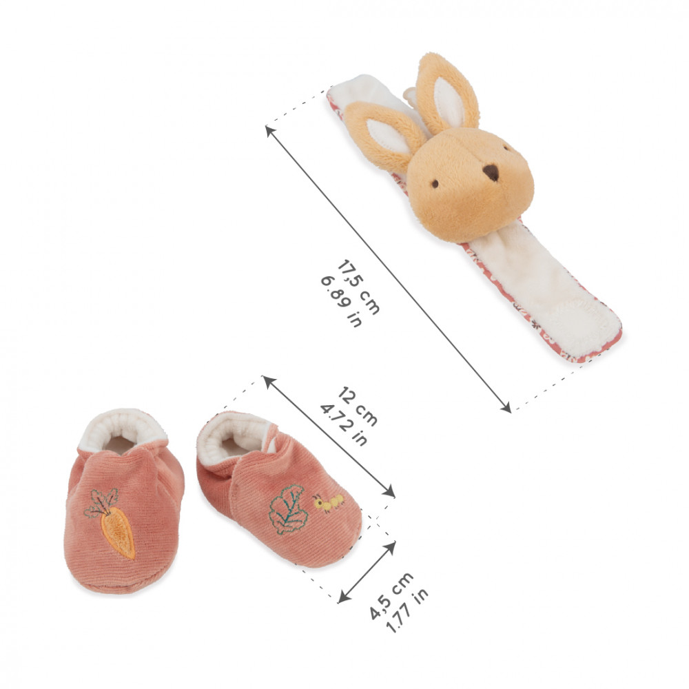 Coffret chaussons et bracelet sonores lapin - kaloo
