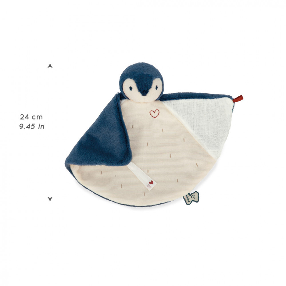 Doudou manchot bleu 24 cm - kaloo 