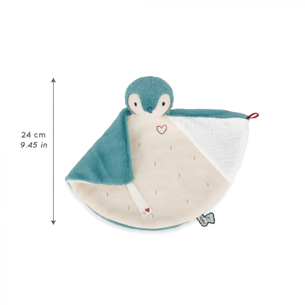 Doudou manchot vert 24 cm - kaloo 