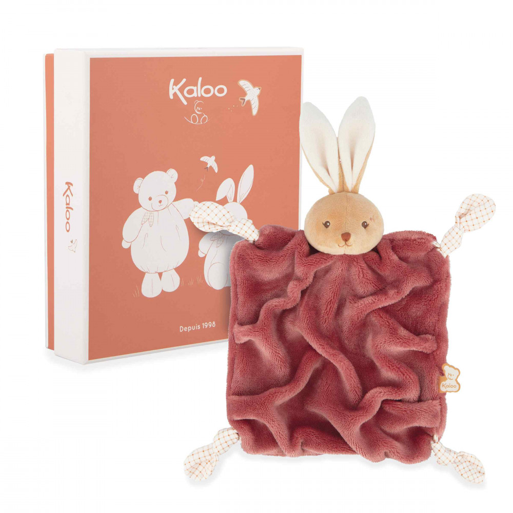 Doudou lapin bordeaux - 24 cm - kaloo 