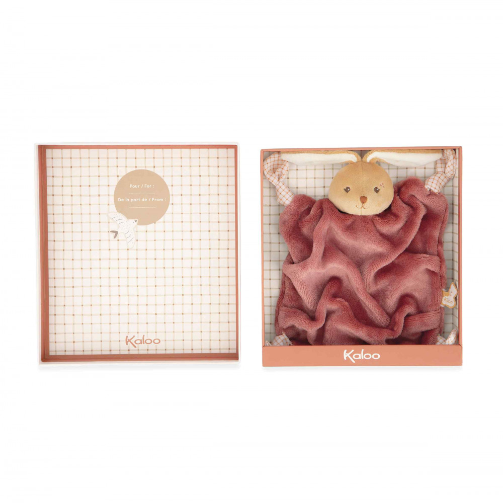 Doudou lapin bordeaux - 24 cm - kaloo 