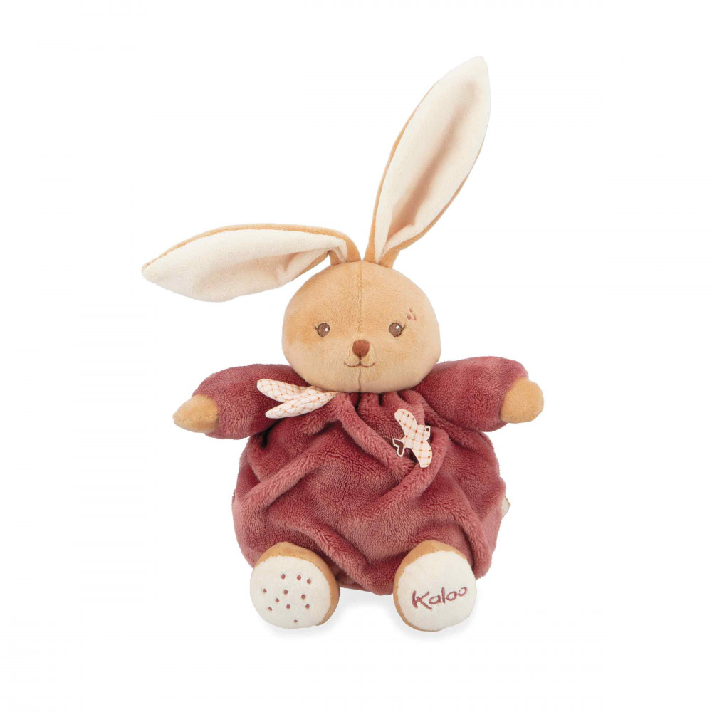 Peluche patapouf lapin bordeaux - 17 cm - kaloo 