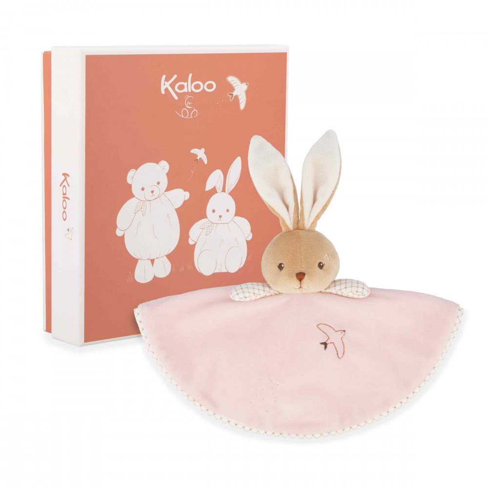 Doudou lapin rond rose - 26 cm - kaloo 