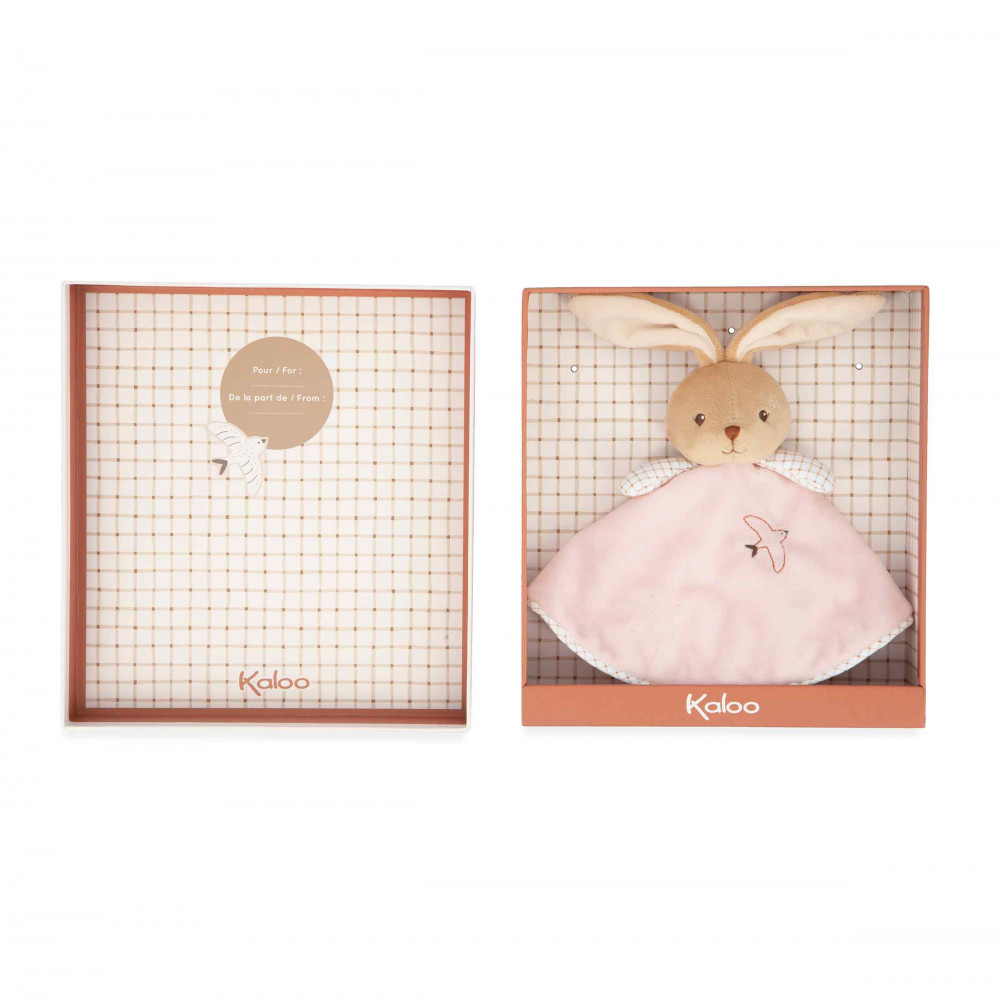 Doudou lapin rond rose - 26 cm - kaloo 