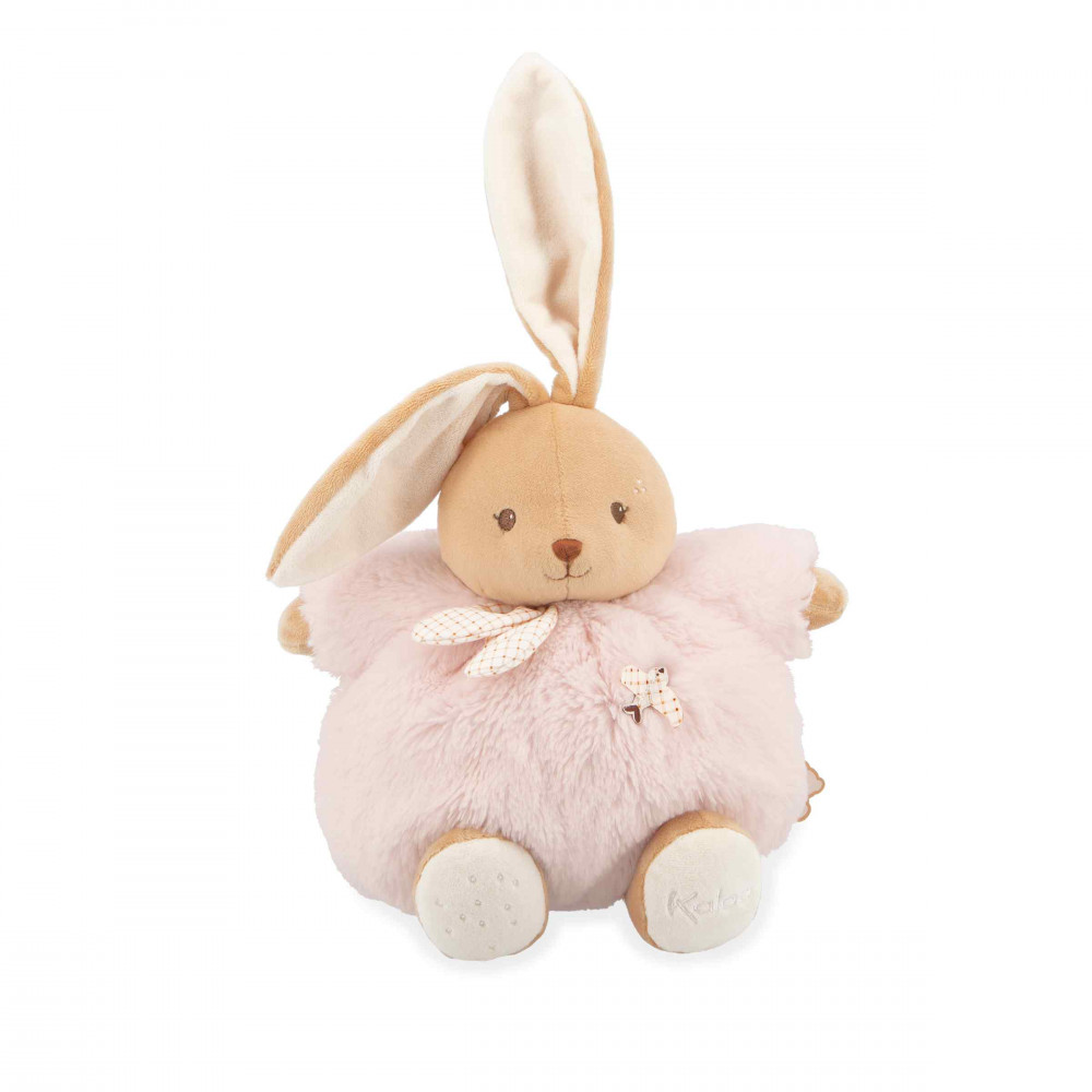 Peluche patapouf lapin rose - 17 cm - kaloo 
