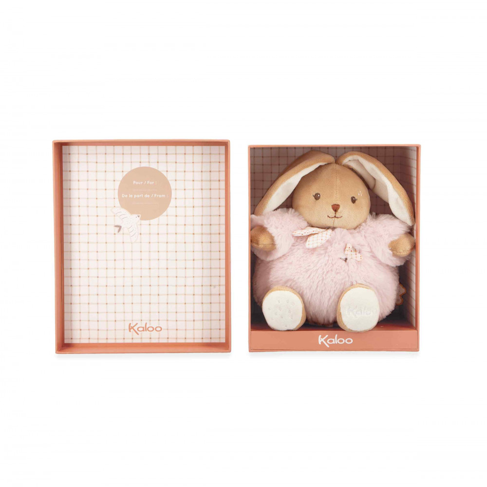 Peluche patapouf lapin rose - 17 cm - kaloo 