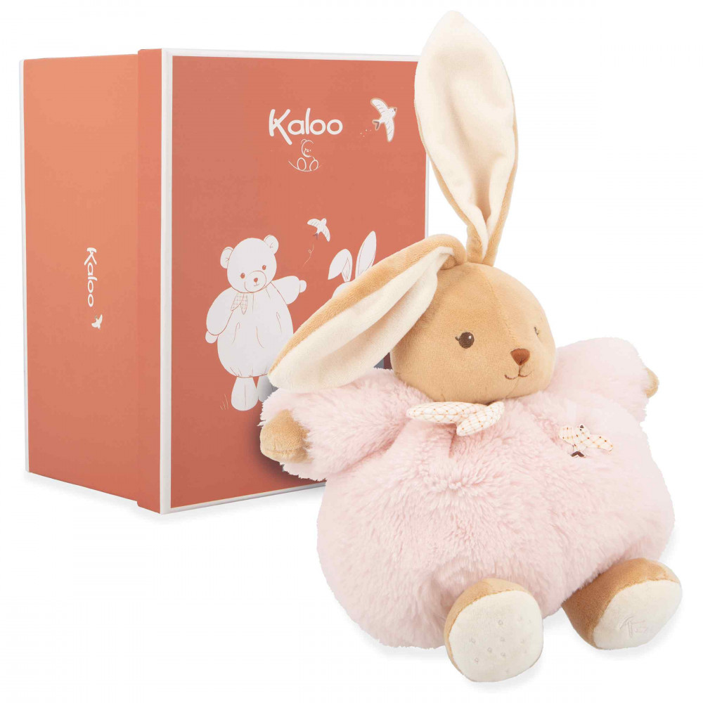 Peluche patapouf lapin rose - 24 cm - kaloo 