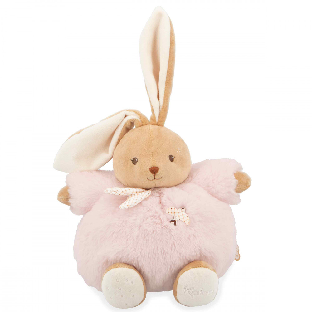 Peluche patapouf lapin rose - 24 cm - kaloo 