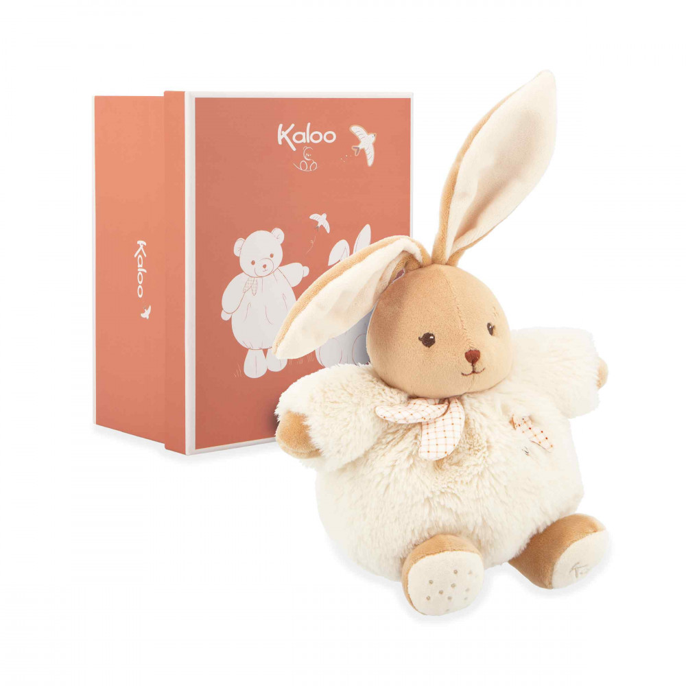 Peluche patapouf lapin crème - 17 cm - kaloo 